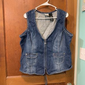 Harley Davidson bedazzled Jean vest